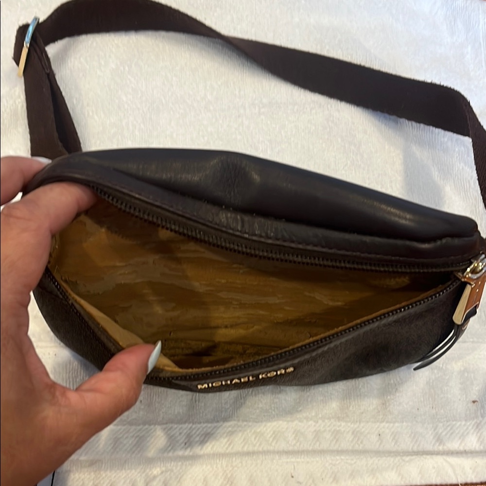 Michael Kors Black Belt Bag with Smooth Finish